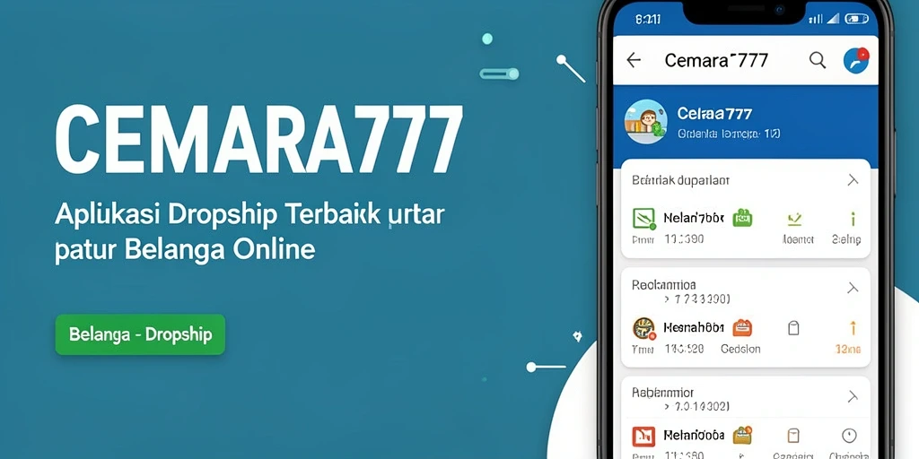 Antarmuka pengguna CEMARA777 yang ramah dan intuitif untuk dropshipping.