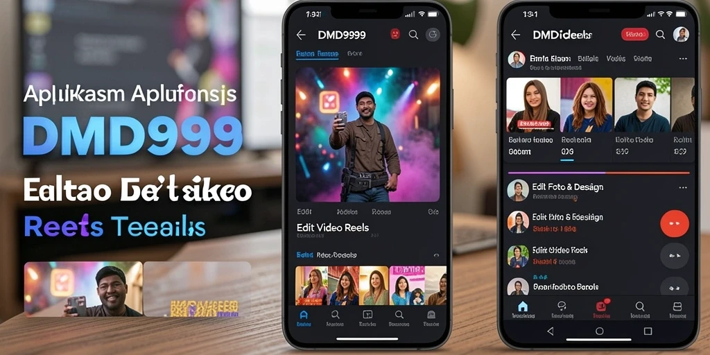 Antarmuka DMD999 yang memudahkan pengeditan video reels.