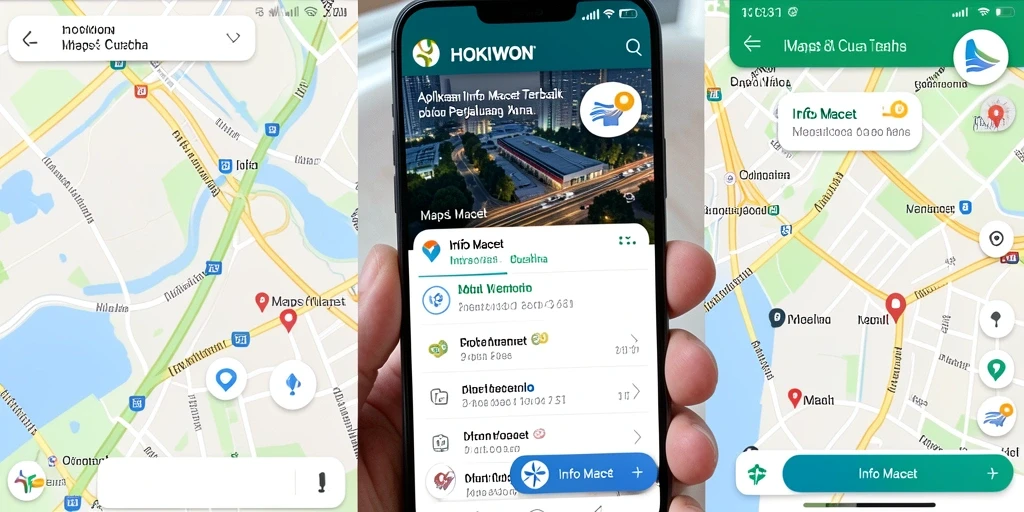 Antarmuka HOKIWON menunjukkan informasi lalu lintas secara real-time.