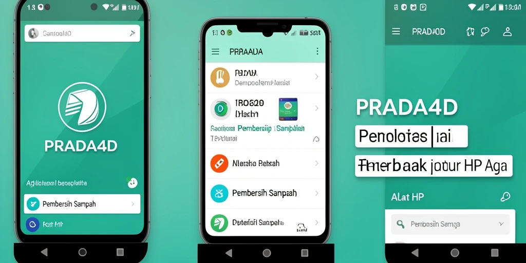 Tampilan antarmuka aplikasi PRADA4D yang sederhana dan fungsional.