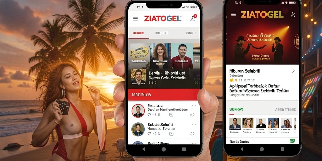 Tampilan antarmuka ZIATOGEL yang menarik untuk berita selebriti.